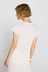 ECRU TENCEL RIBBED FLOWING JUMPER