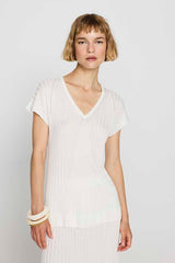 ECRU TENCEL RIBBED FLOWING JUMPER