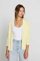 YELLOW BOATNECK OTTOMAN CARDIGAN