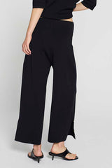 GOLD BUTTON DETAIL STRAIGHT TROUSERS