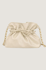 ECRU LAMBSKIN LEATHER CHARLY BUCKET BAG