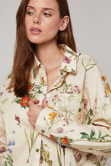 PRINTED OVERSIZED CROPPED SHIRT
