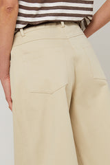 BEIGE STRAIGHT CANVA TROUSERS
