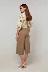 DARK BEIGE COTTON BERMUDA SHORTS