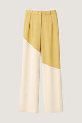 TWO TONE WIDE LEG TROUSERS