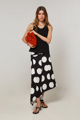 BLACK COTTON EMBELLISHED TANK TOP