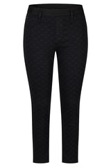 BLACK GRAPHIC PATTERN JEGGINGS