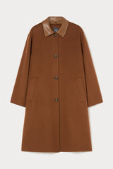 BACCO BROWN DOUBLE WOOL-BLEND COAT