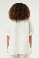 RIDENTE WHITE LINEN SAFARI JACKET