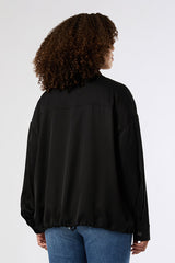 MARINA BLACK VISCOSE TWILL JACKET