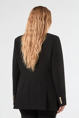 MATERIA BLACK TWILL BLAZER JACKET