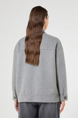 LIRA GREY WOOL BLEND DOUBLE-SIDED FABRIC JACKET