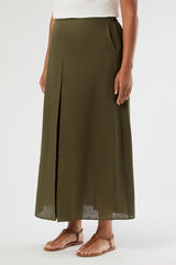 EBBRO FLARED LINEN SKIRT