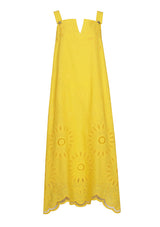 EMBROIDERY PATTERN SUMMER MIDI-DRESS