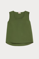 REFOLO OLIVE GREEN COTTON BLOUSE