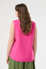 REFOLO FUCHSIA COTTON BLOUSE