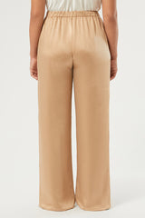 TASCA BEIGE SATIN TROUSERS