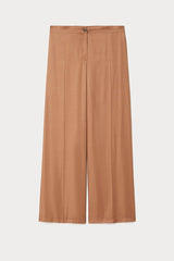 SAUNA BEIGE WIDE-FIT FLUID TWILL TROUSERS