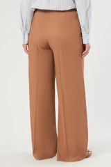 SAUNA BEIGE WIDE-FIT FLUID TWILL TROUSERS