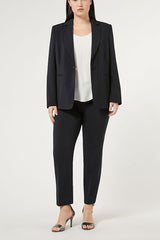 REGGINA BLUE STRETCH CADY TROUSERS