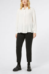 REGGINA BLACK STRETCH CADY TROUSERS
