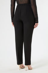 UNITO BLACK SLIM TWILL TROUSERS