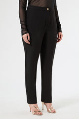 UNITO BLACK SLIM TWILL TROUSERS