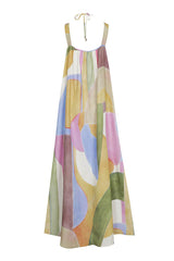 MULTICOLOR SUMMERY MAXI DRESS