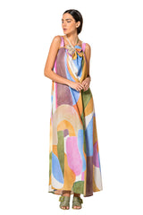 MULTICOLOR SUMMERY MAXI DRESS