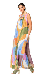 MULTICOLOR SUMMERY MAXI DRESS