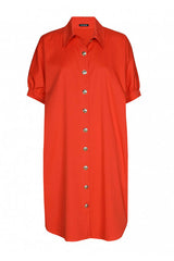 CHERRY SHORT SLEEVE COTTON DRESS