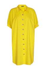 LEMON SHORT SLEEVE COTTON DRESS