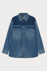 KEY TWO TONE COTTON DENIM TUNIC