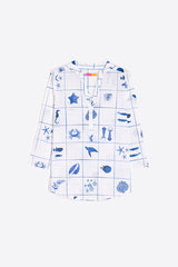 FRANCINA MARINE PRINT BLOUSE