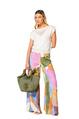 CREAM DECORATIVE STITCH SWEATER