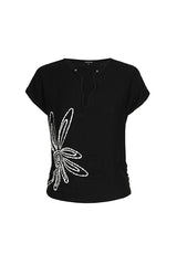 EMBROIDERED COTTON MIX TOP