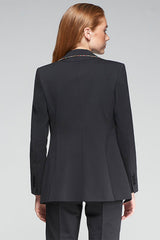 STRASS TRIM BLACK JACKET