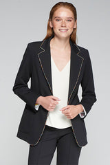 STRASS TRIM BLACK JACKET