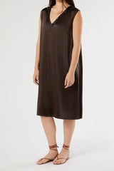 PENTOLA SEQUINNED SATIN DRESS