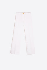 THAIS EMBROIDERED RIBBON WHITE TROUSERS