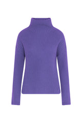 LONA HIGH COLLAR VIOLET CASHMERE SWEATER