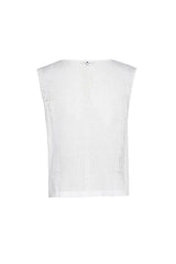 OFF WHITE CROCHET FLOWER TOP