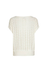 CREAM STRUCTURED COTTON SWEATER