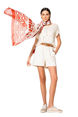 CREAM STRUCTURED COTTON SWEATER