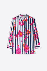 POLINE IKAT PRINT STRIPED SHIRT