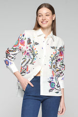 ISA TREE OF LIFE LINEN SHIRT