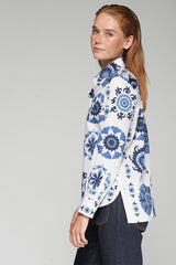 ISA BLUE ROSETTE SHIRT
