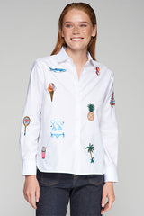 ISA BEACH EMBROIDERED SHIRT