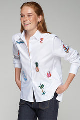 ISA BEACH EMBROIDERED SHIRT