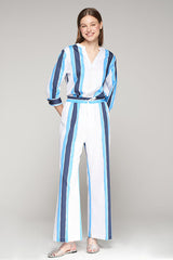 NOVA VERTICAL WATERCOLOR STRIPE TROUSERS